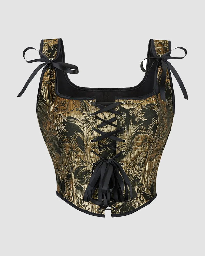 1950s 13 Boned Cotton Golden Corset