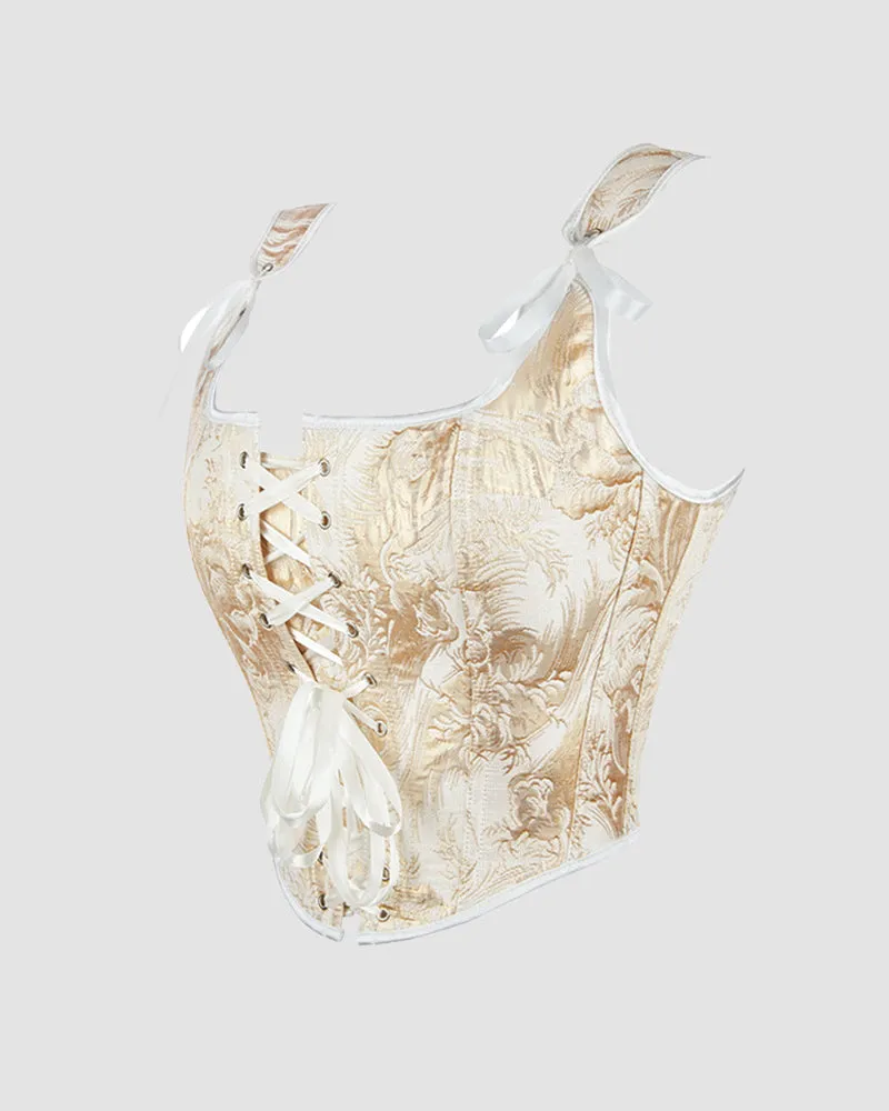 1950s 13 Boned Cotton Golden Corset