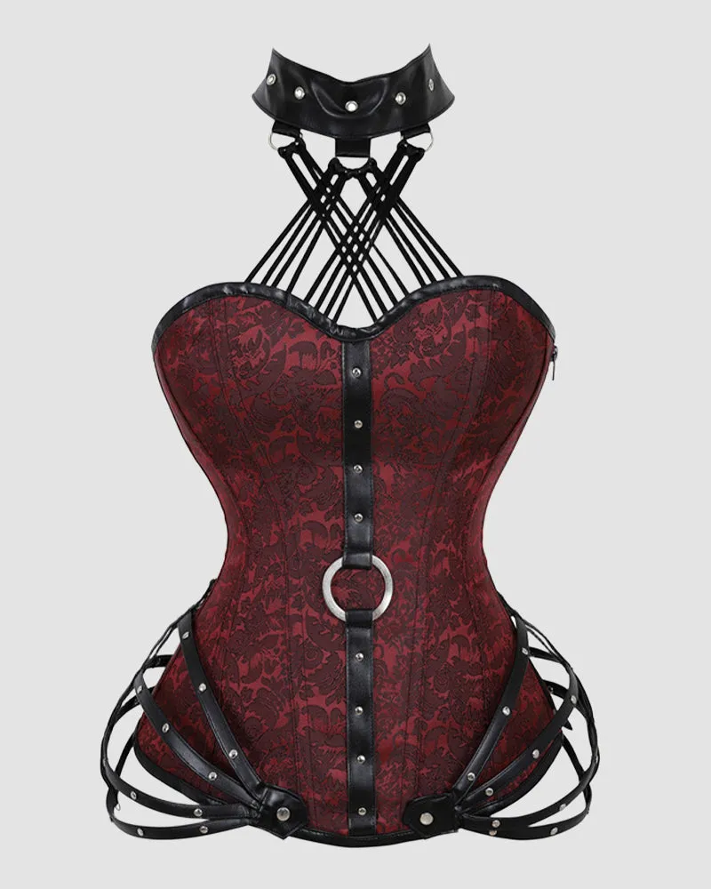 1980s 11 Boned Cotton Side Zipper Corset