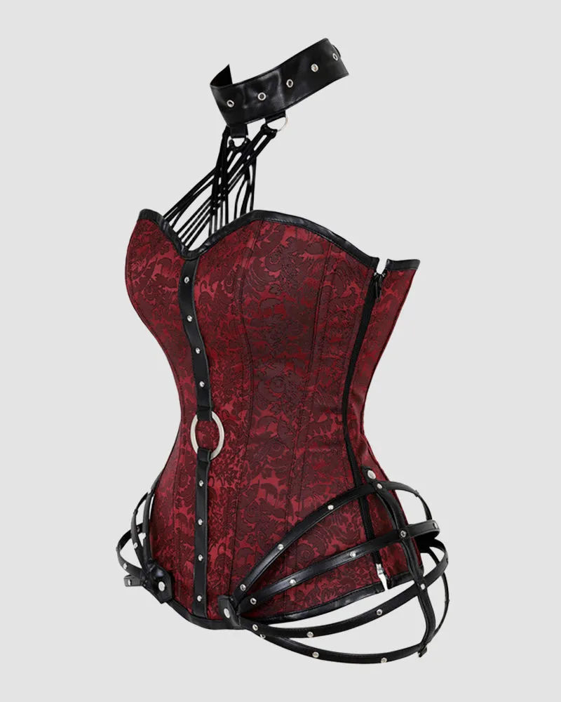 1980s 11 Boned Cotton Side Zipper Corset