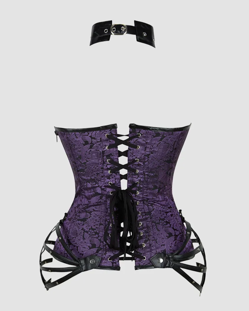 1980s 11 Boned Cotton Side Zipper Corset