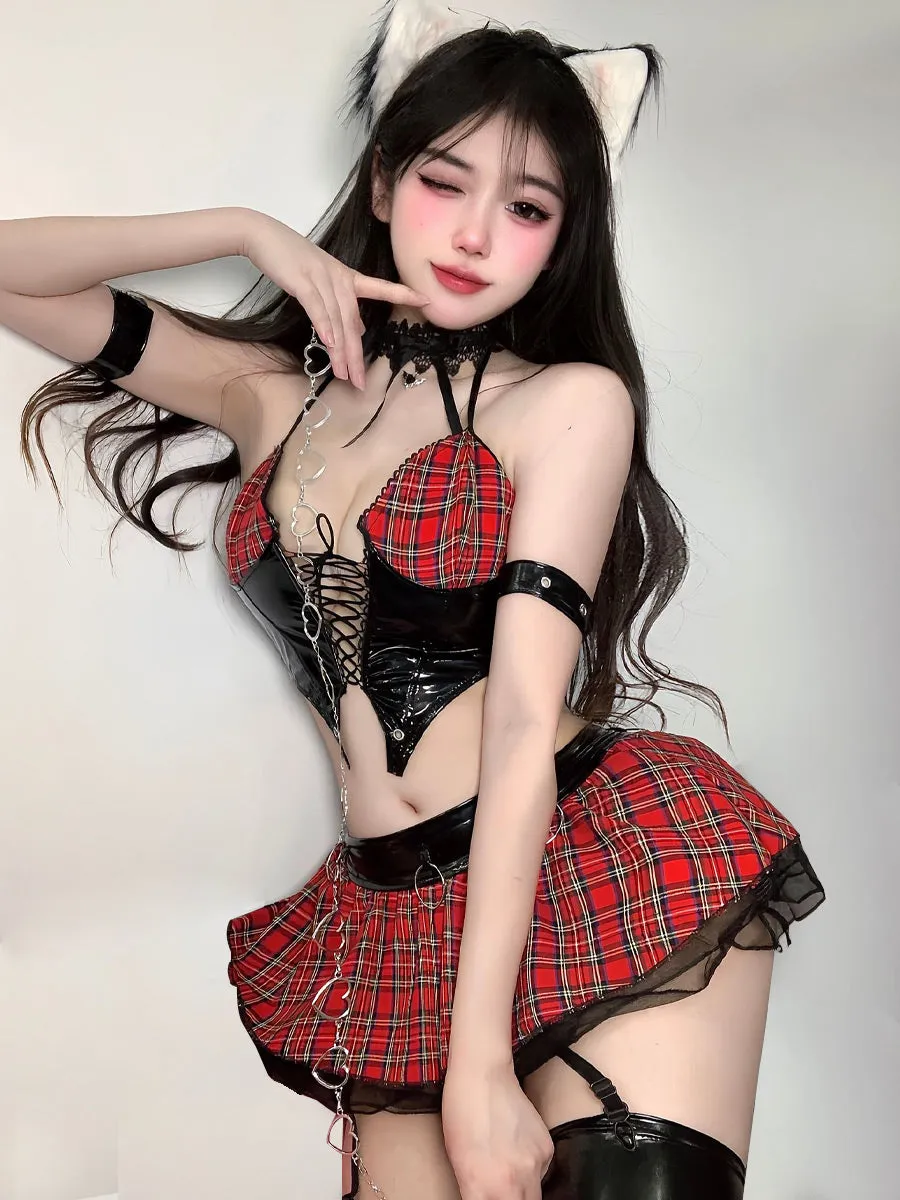 Anime Misa Plaid Skirt Set