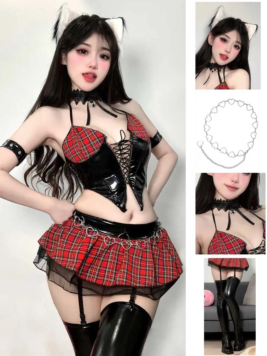 Anime Misa Plaid Skirt Set