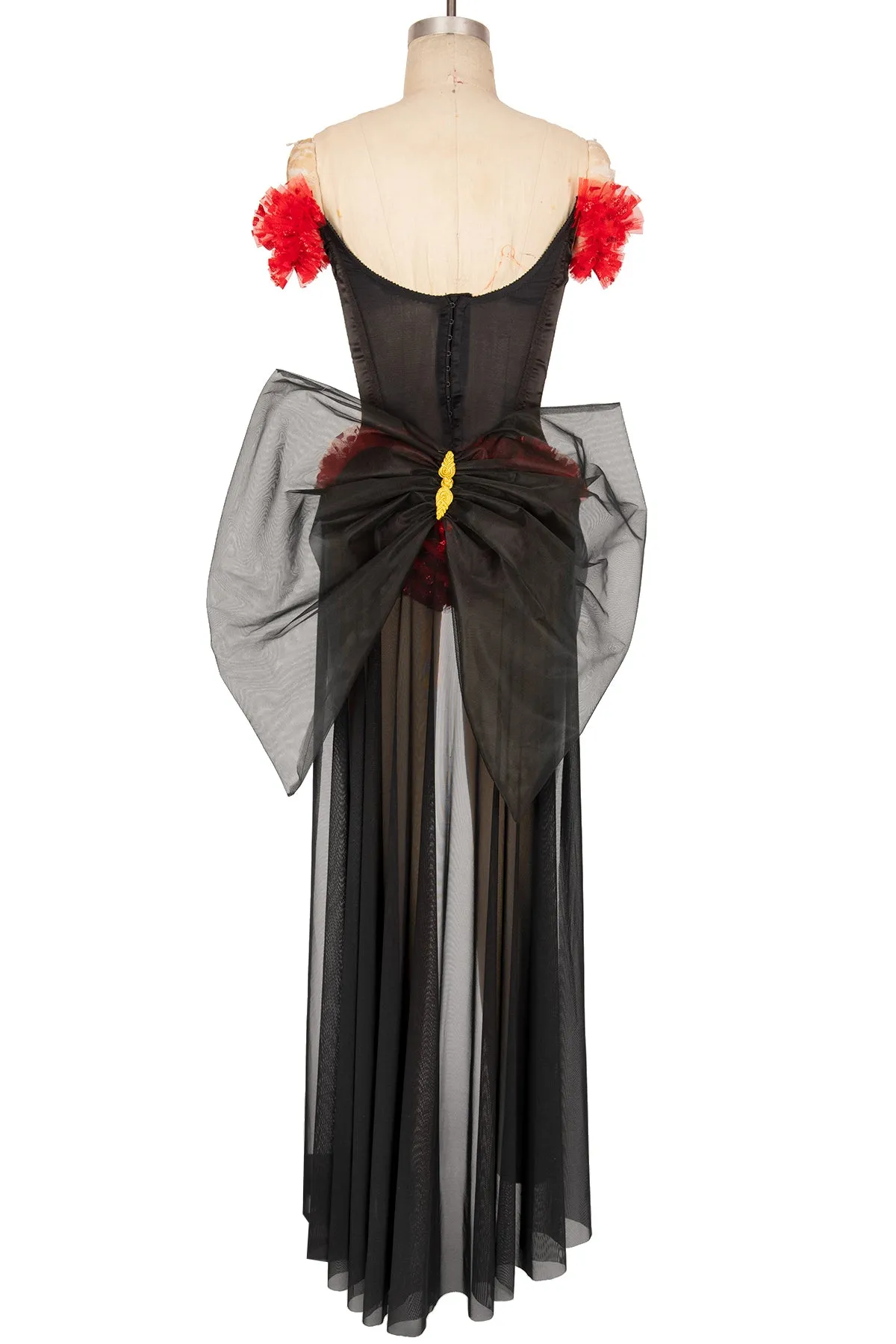 Circus Teddy with Attached Marquisette Bow & Skirt