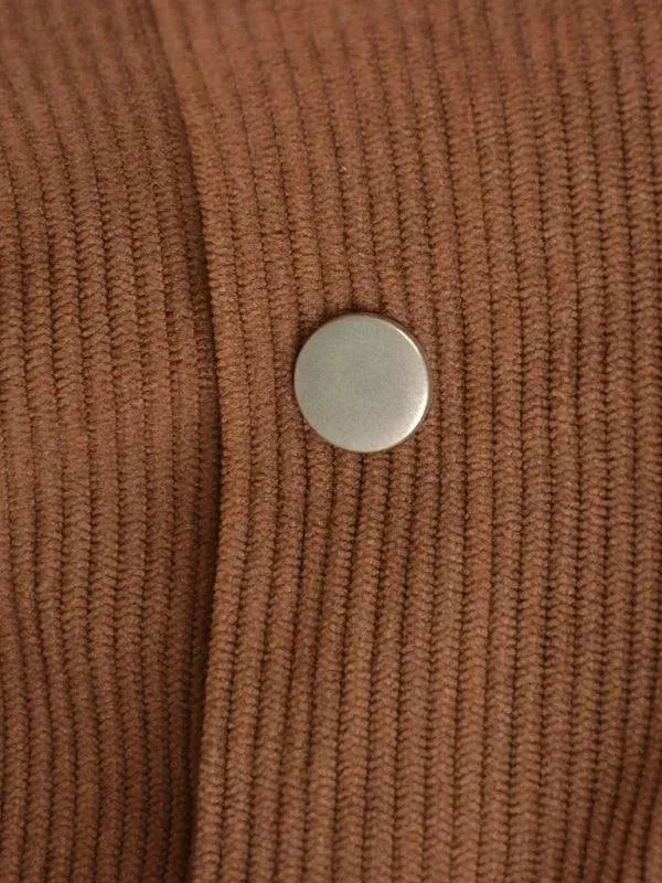 Corduroy High Waisted Midi Skirt
