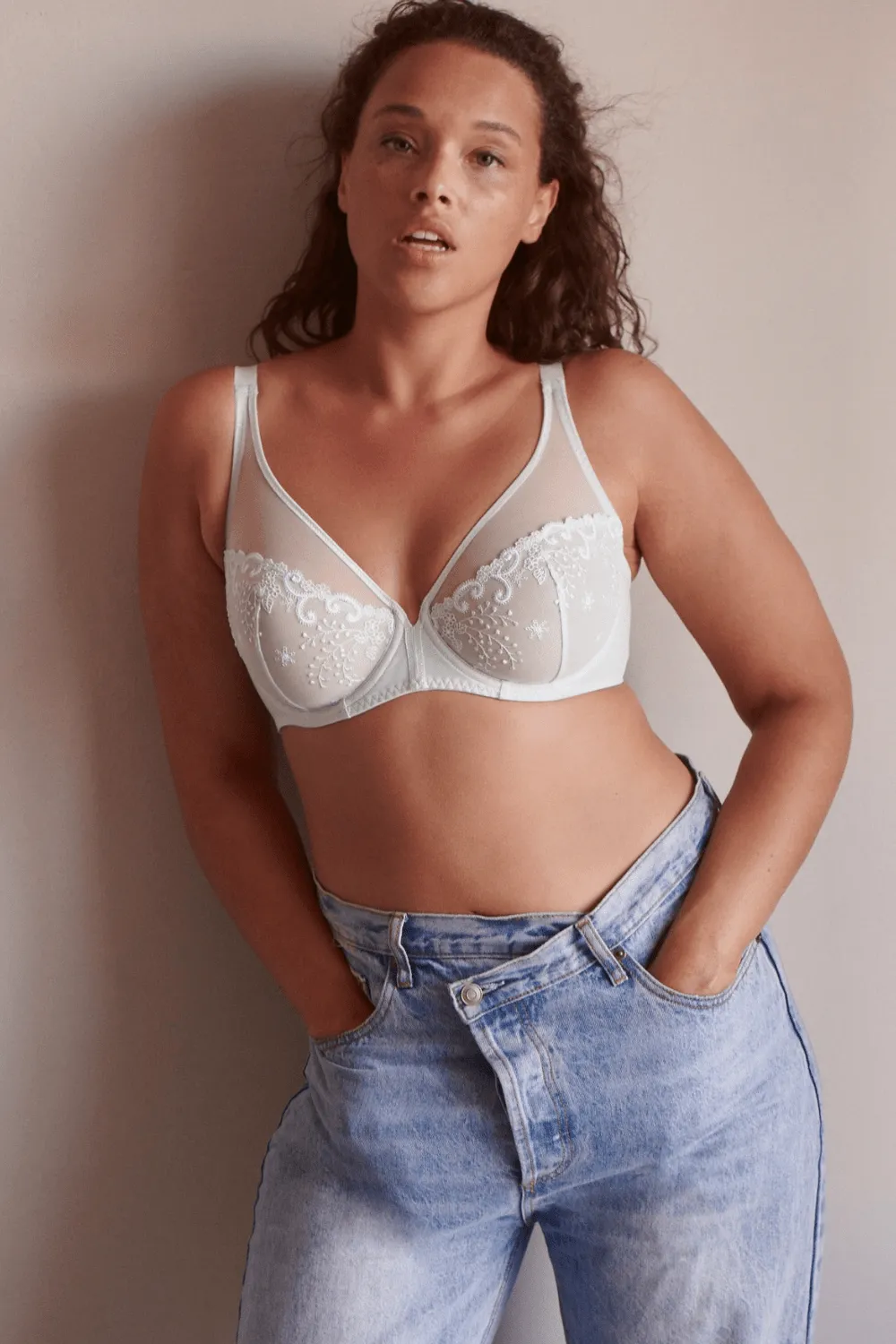 Dlice Sea Green Plunge Bra