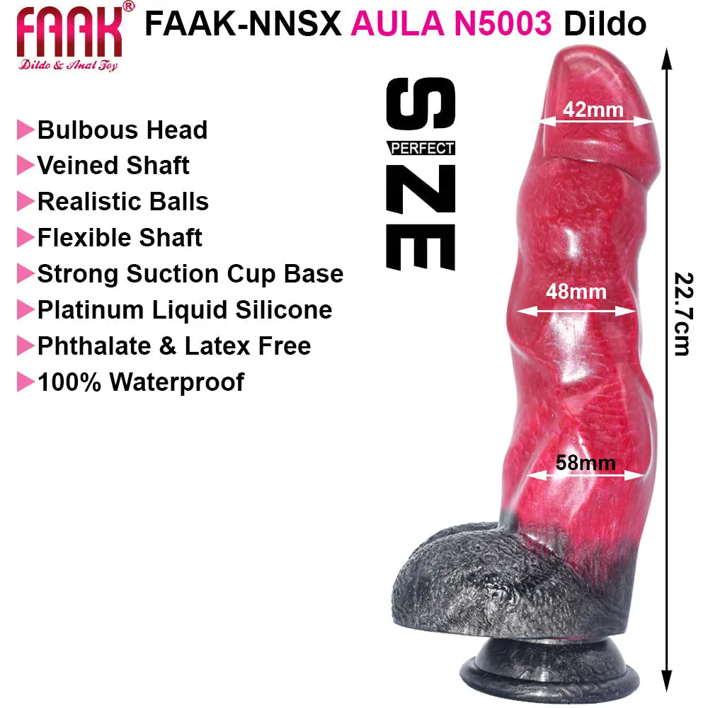 FAAK AULA N5003 Liquid Silicone Dildo Large Veined Anal Plug