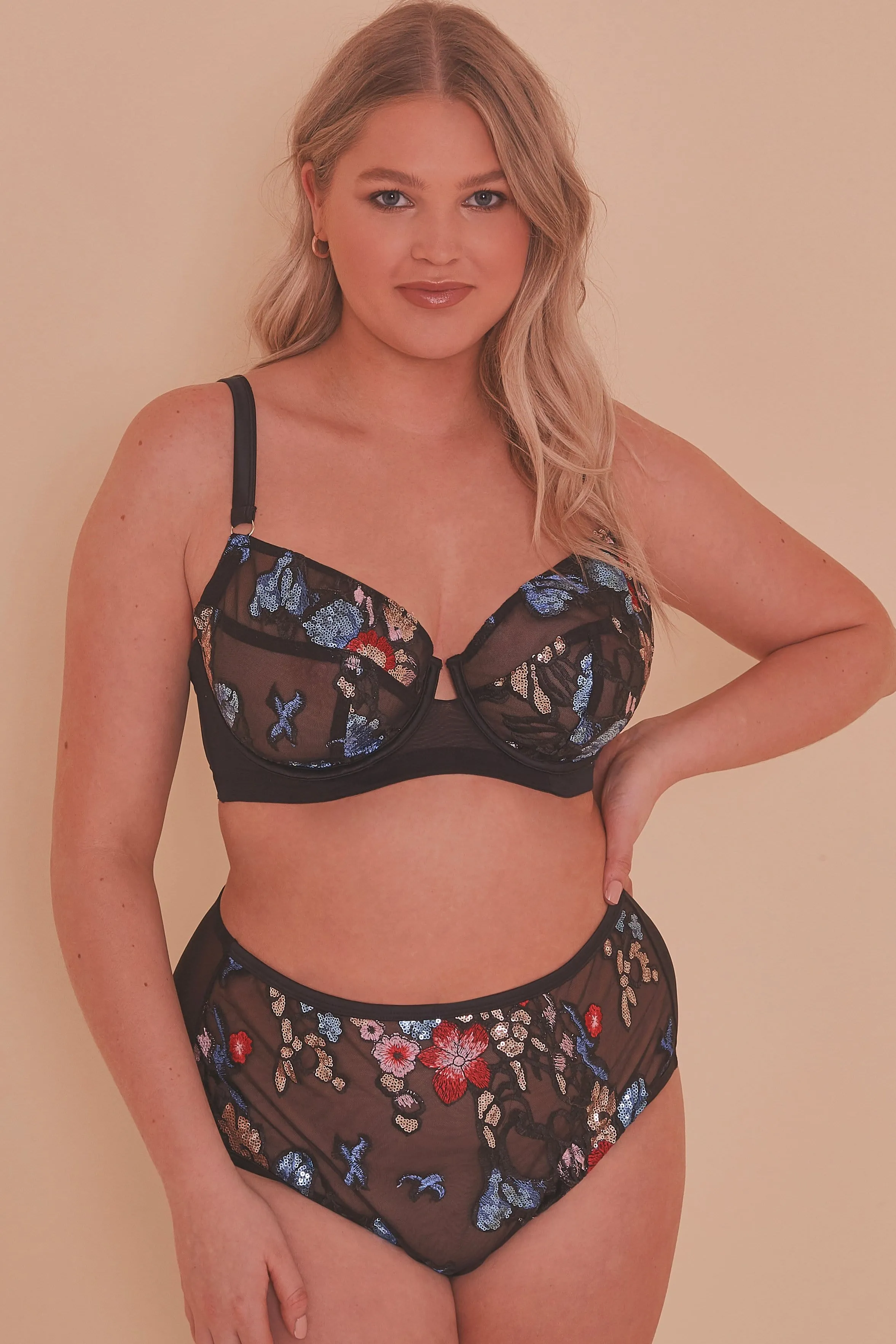 Felicity Hayward Elly Sequin Black HW Brief Curve