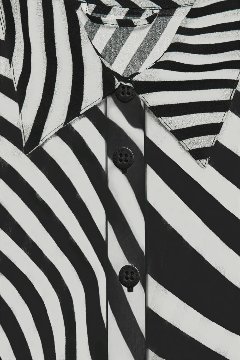 Fever Beach Shirt Dress in Black & White