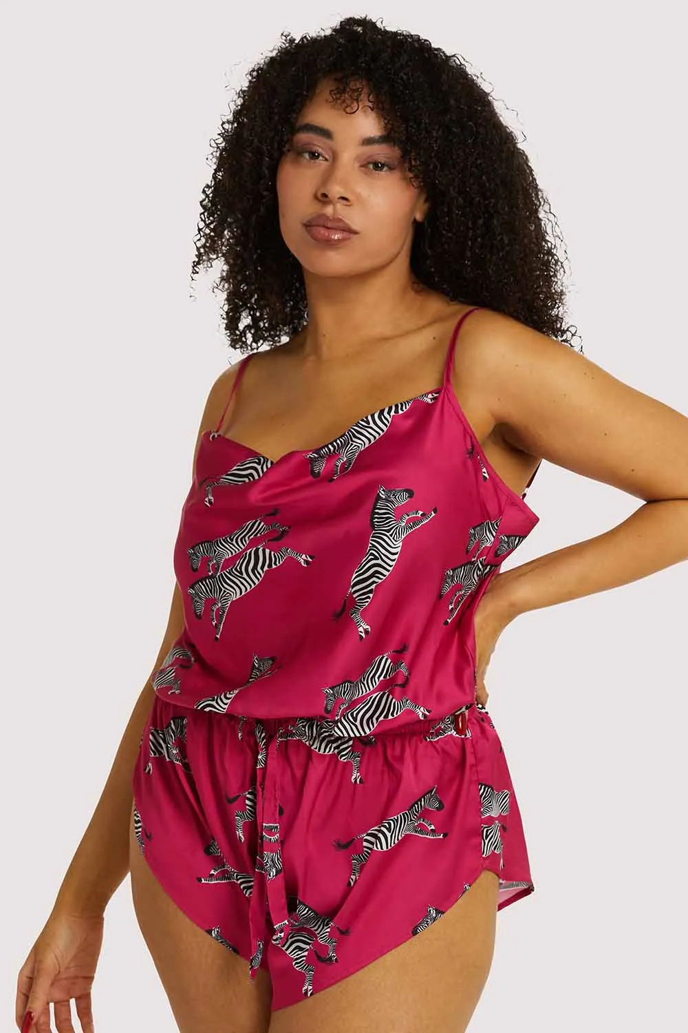 Kilo Brave EXCLUSIVE Hot Pink Zebra Playsuit