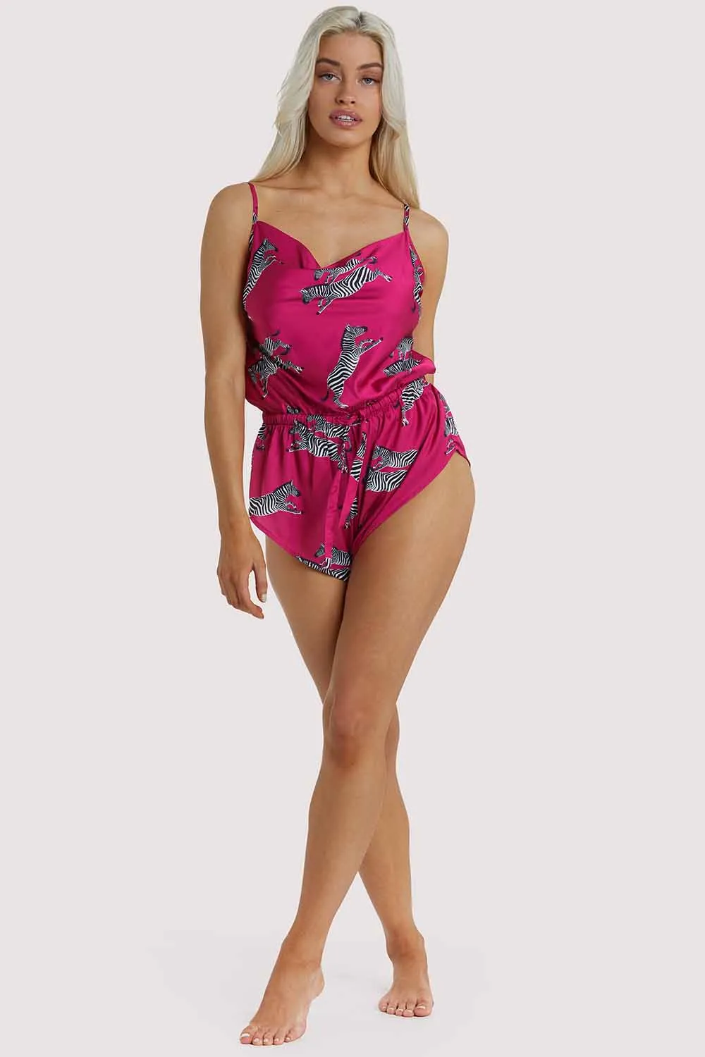 Kilo Brave EXCLUSIVE Hot Pink Zebra Playsuit