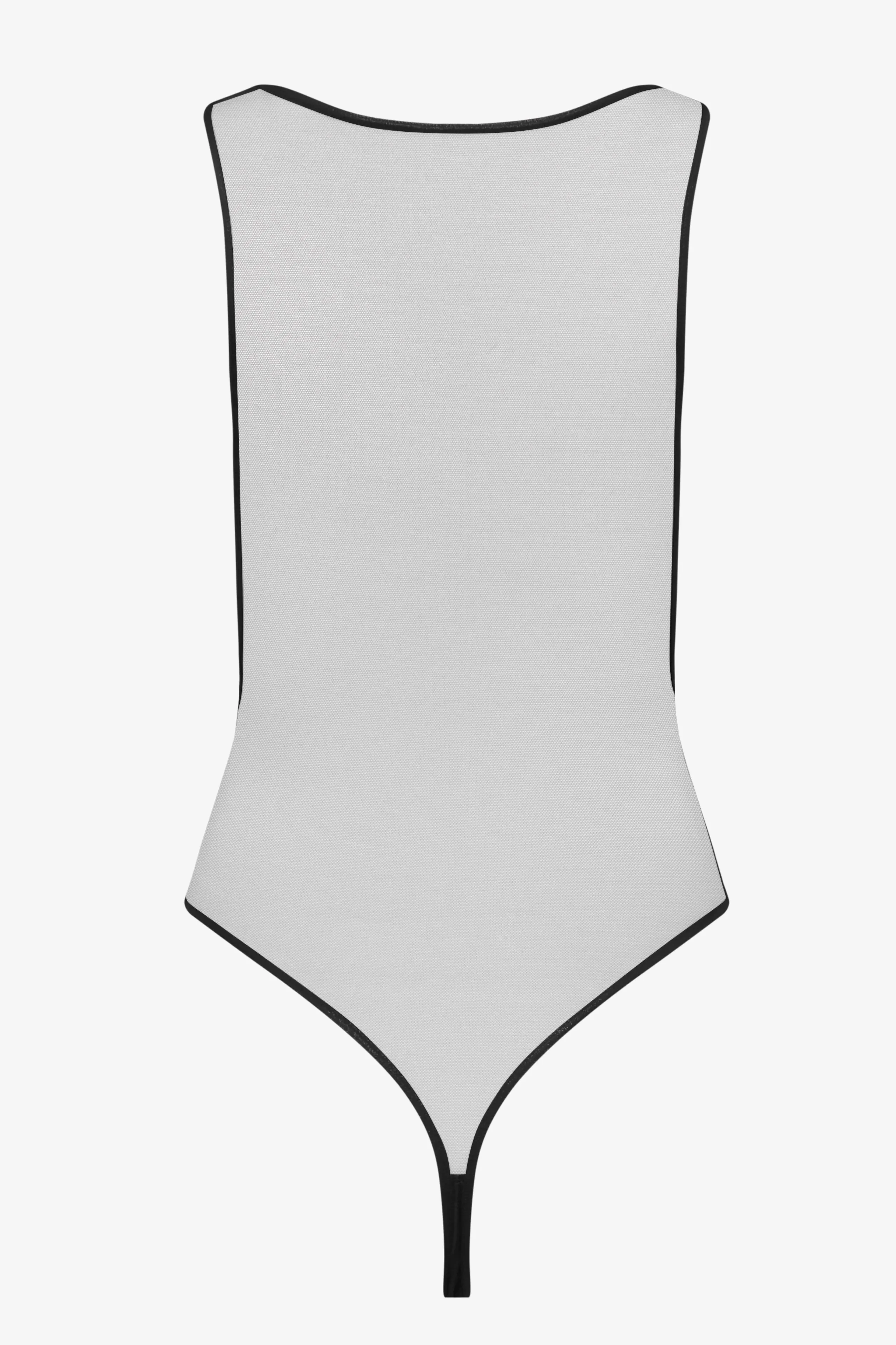 Maillot une pice col V transparent - Minuit