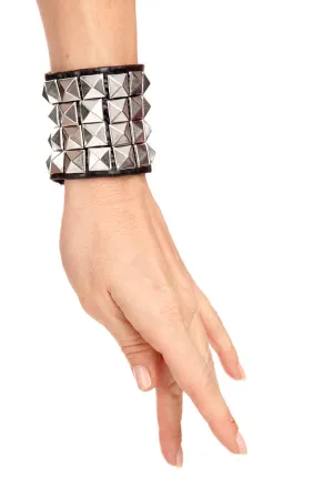 Masochist Cuffs with Pyramid Studs