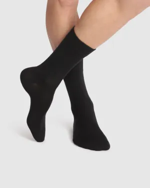 Mens black wool socks