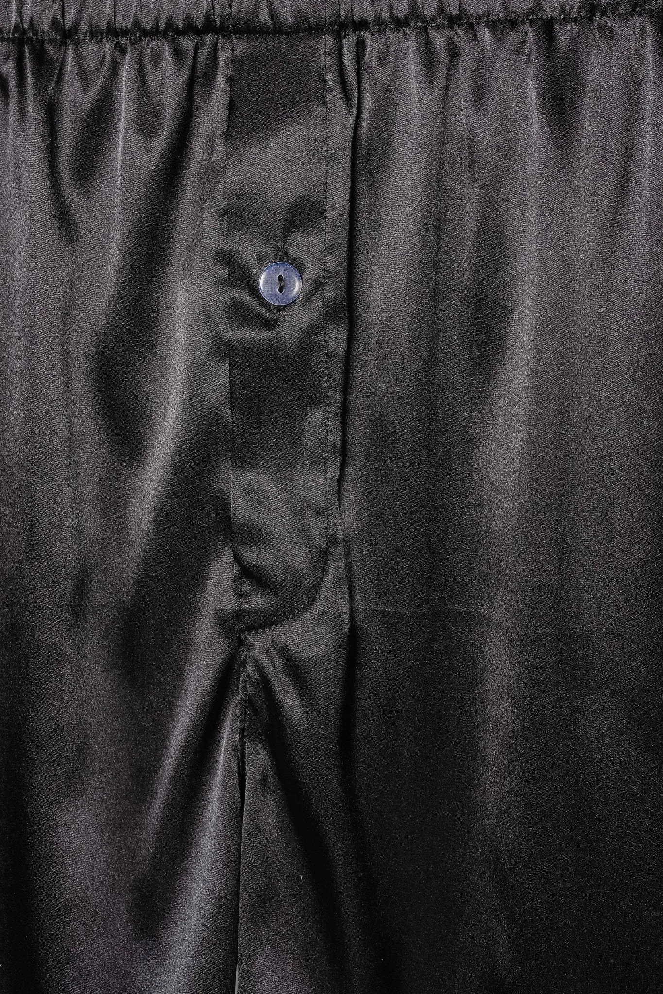 Men's Satin Boxer - Black