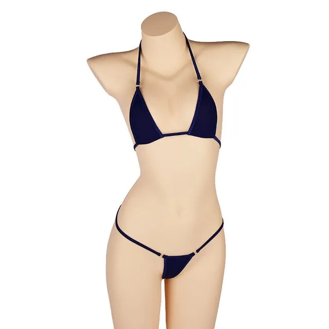 PARAKINI Micro Mini Bikini Set 2020 New Sexy Women Erotic Transparent Swimwear Bathing Suit Tiny G-String Thong Bikini Beachwear