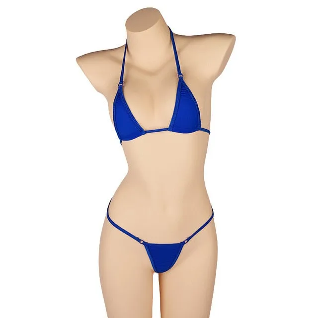 PARAKINI Micro Mini Bikini Set 2020 New Sexy Women Erotic Transparent Swimwear Bathing Suit Tiny G-String Thong Bikini Beachwear