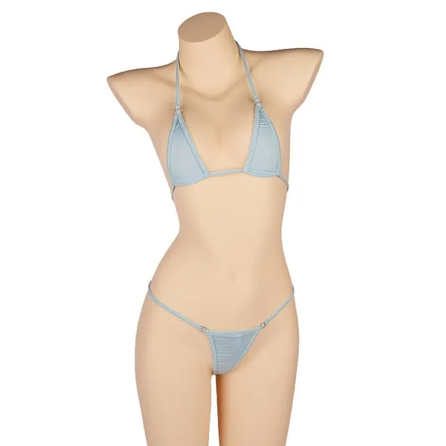 PARAKINI Micro Mini Bikini Set 2020 New Sexy Women Erotic Transparent Swimwear Bathing Suit Tiny G-String Thong Bikini Beachwear