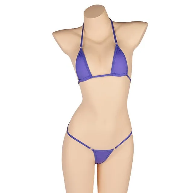 PARAKINI Micro Mini Bikini Set 2020 New Sexy Women Erotic Transparent Swimwear Bathing Suit Tiny G-String Thong Bikini Beachwear