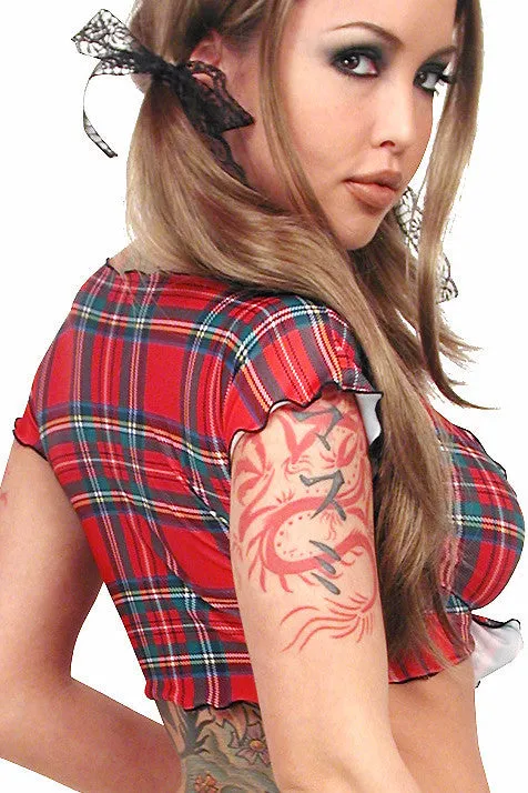 Short Sleeve Cabbage Tie Top