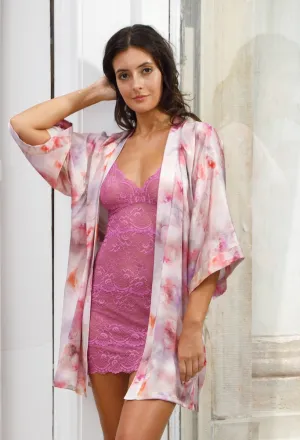 Silk Classic Short Kimono Heavenly Blossoms