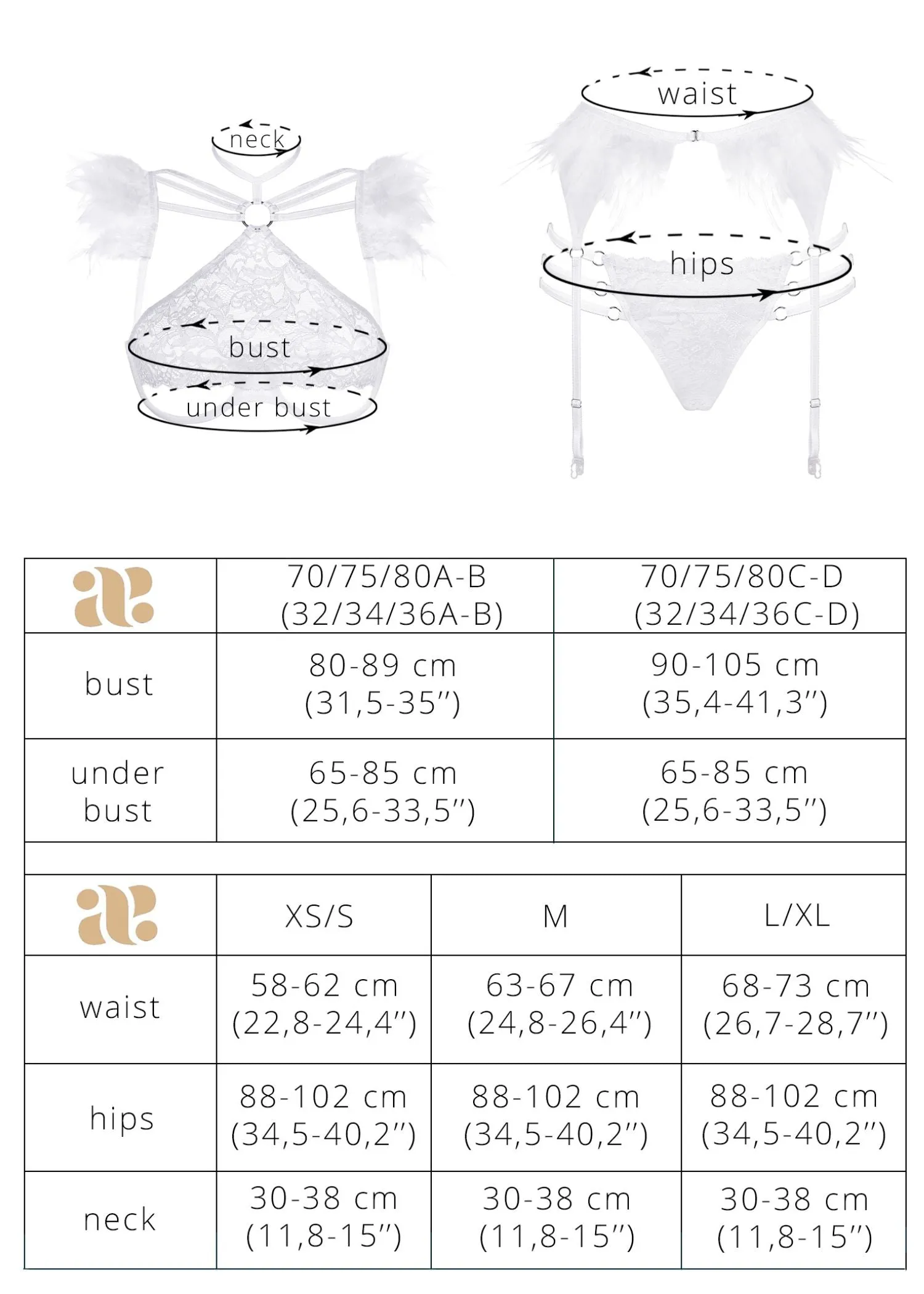 White Angel Role-Playing Cupless Bra Set