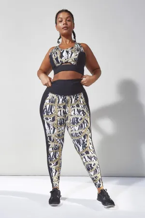 Wolf & Whistle Curve Zebra Chain Leggings